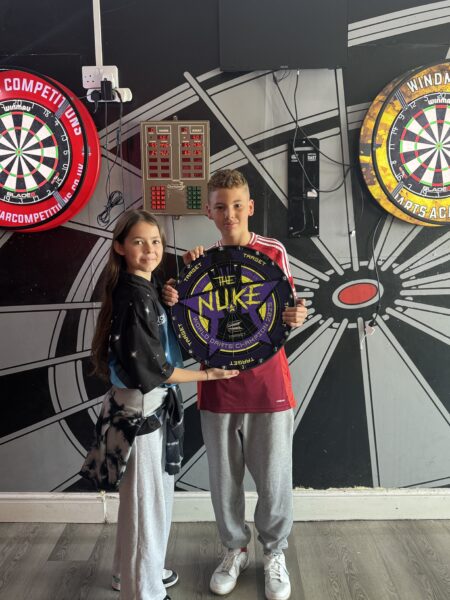 SIGNED LUKE LITTLER DARTBOARD - FUNDRAISER - Image 2
