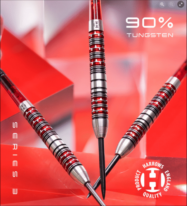 Harrows Damon Heta Series 3 90% Tungsten Steel Tip Darts
