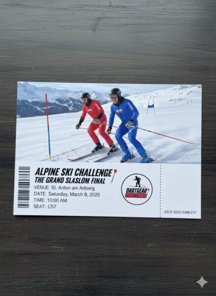 DOWNHILL SKI RACE TICKET ⛷️