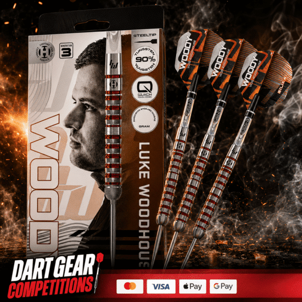 Harrows Luke Woodhouse Series 3 QP 90% Tungsten Steel Tip Darts