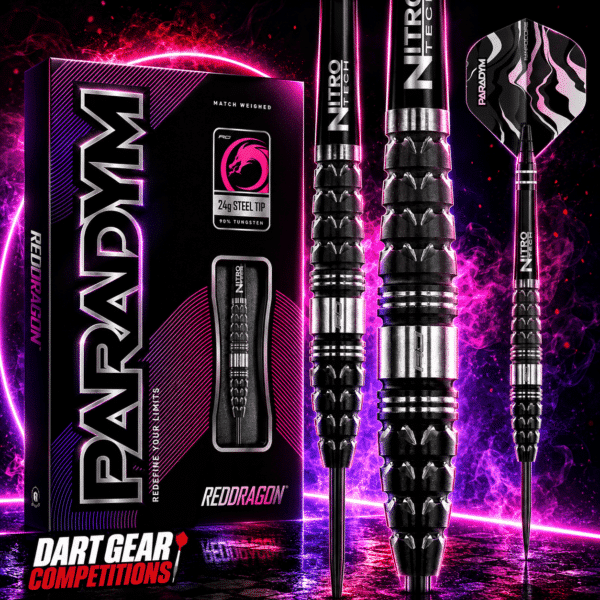 Paradym Torpedo 90% Tungsten Steel Tip Darts By Red Dragon