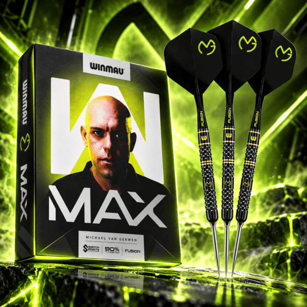 WIN * NEW * Winmau MvG W-Max SP 90% Tungsten Steel Tip Darts